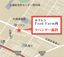 ラベンダー歯科の地図